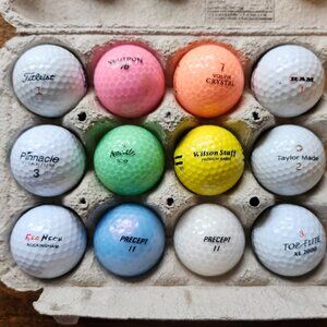 Lot of 12 GOLF BALLS Various Brands Volvik Neutron Noodle Ice Precept Top Flite